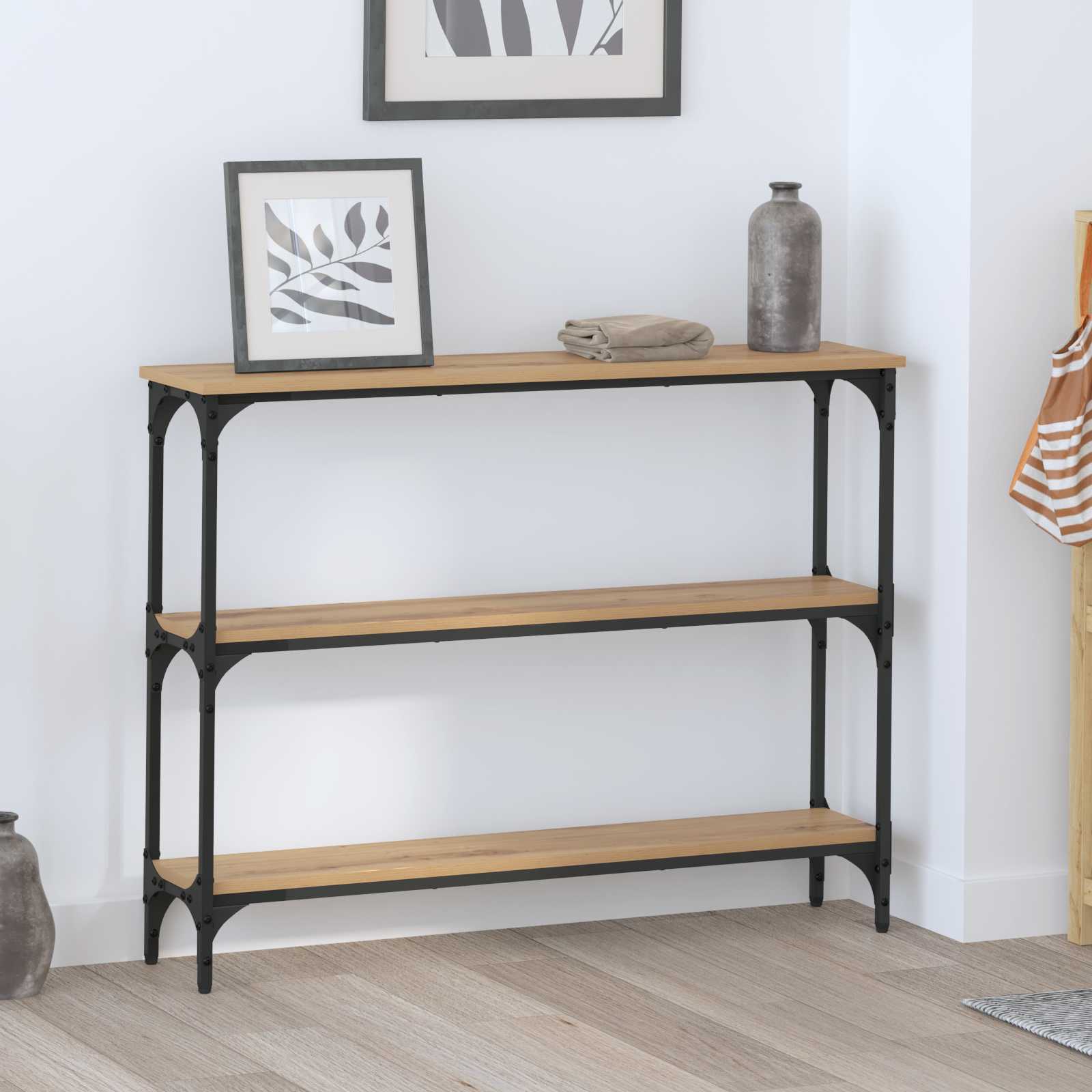Konsolbord Artisan Ek 100 x 22,5 x 75 cm Konstruerat trä