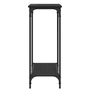Konsolbord med hylla Svart ek 75 x 30.5 x 75 cm Konstruerat trä