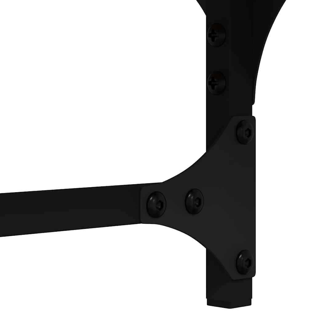 Garderob med låda Svart ek 89 x 39 x 184.5 cm Konstruerat trä