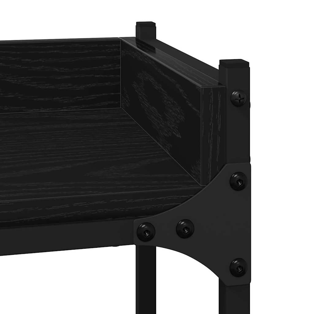 Tvättmaskins hylla Svart 0ak 67 x 25 x 163 cm Konstruerat trä