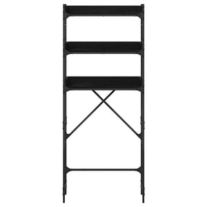Tvättmaskins hylla Svart 0ak 67 x 25 x 163 cm Konstruerat trä