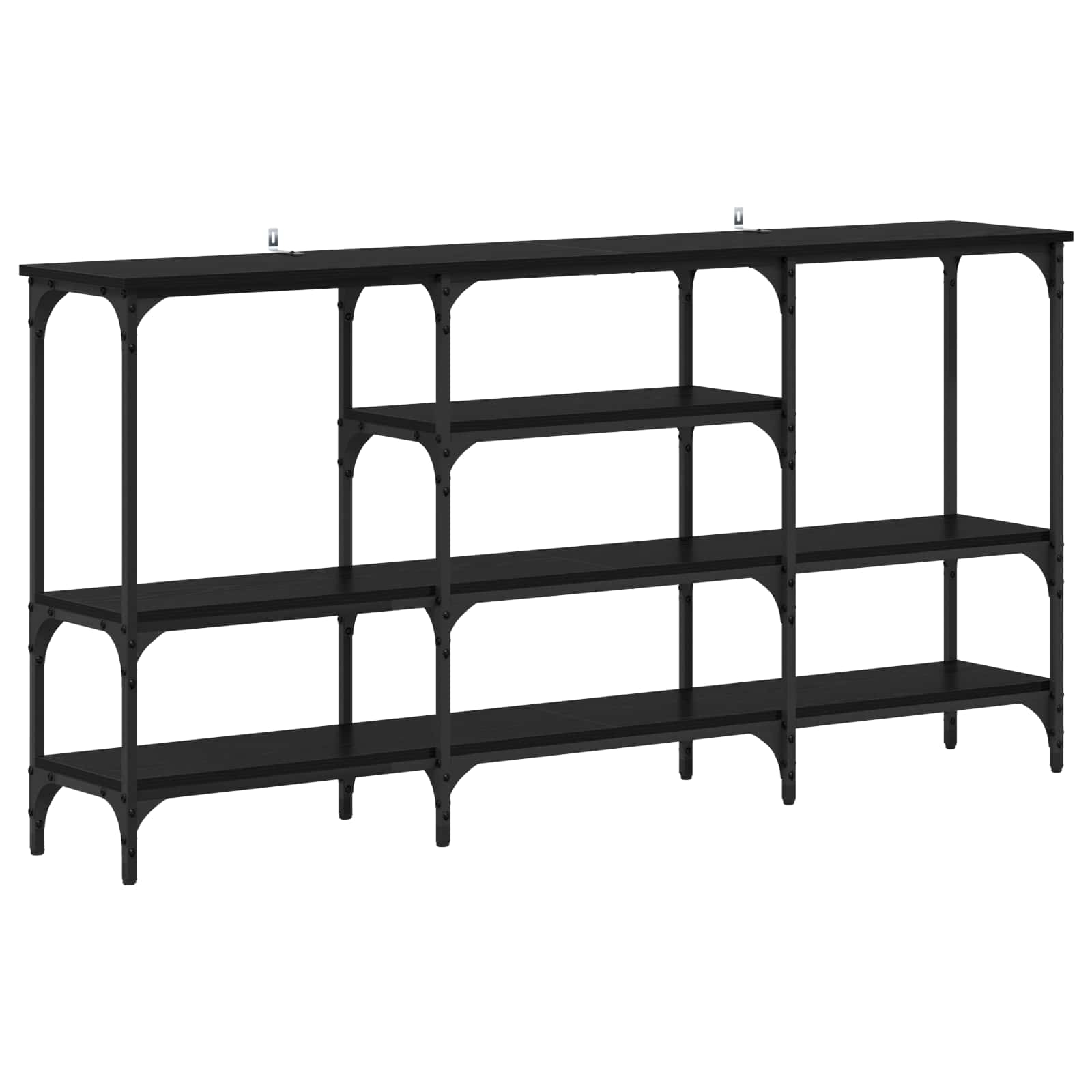 Konsolbord Svart ek 160 x 29 x 80 cm Konstruerat trä