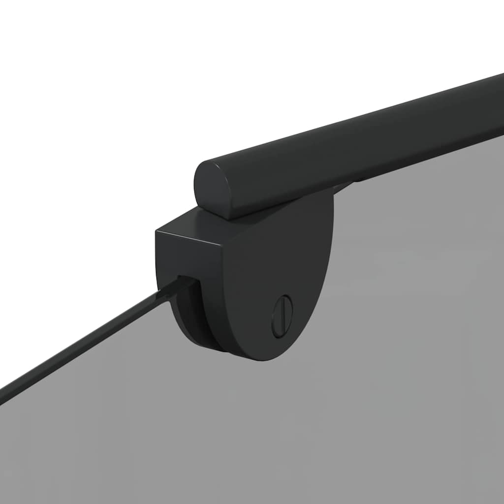 Duschavskärmning Svart 120 x 68 x 130 cm ESG-glas och aluminium