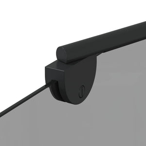 Duschavskärmning Svart 120 x 68 x 130 cm ESG-glas och aluminium