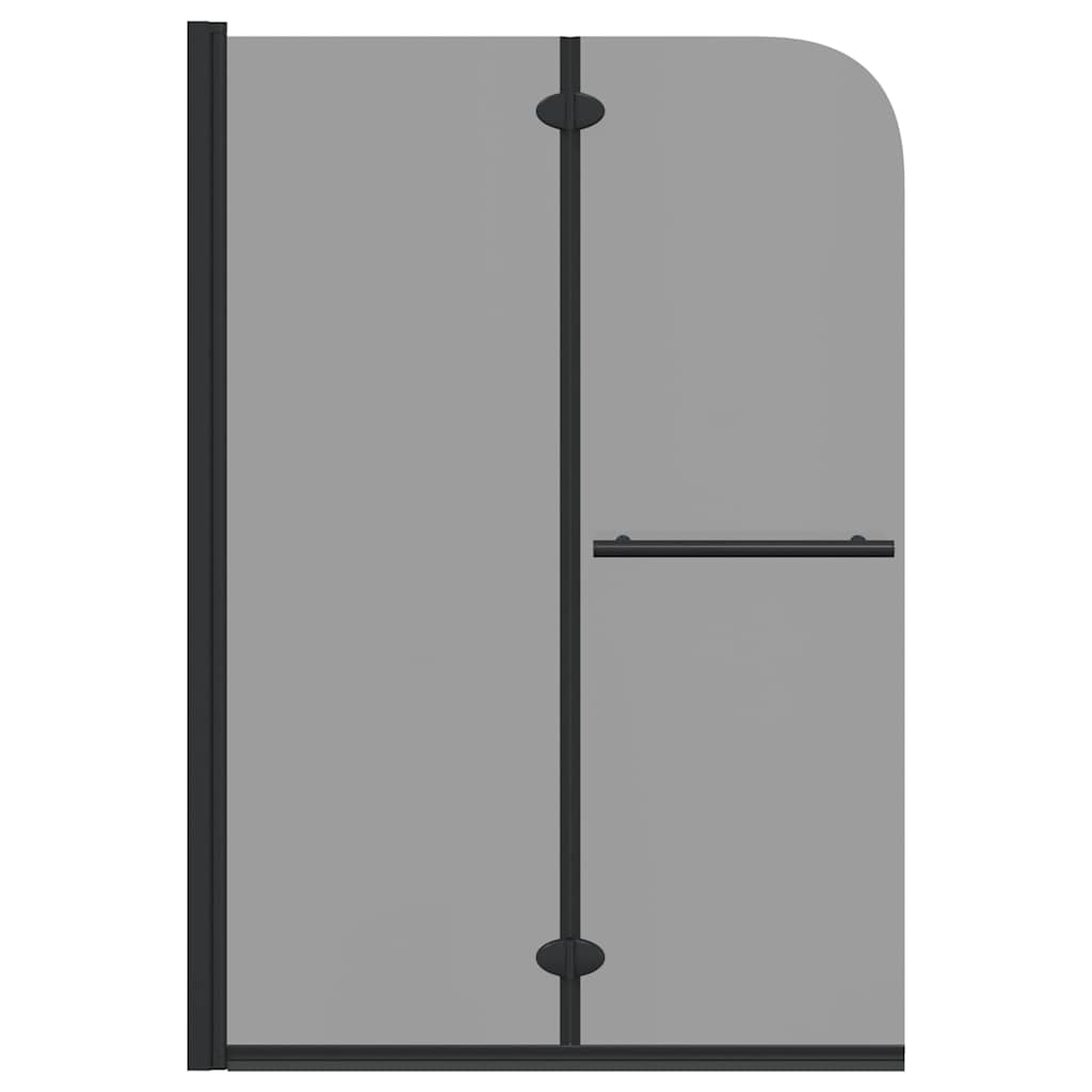 Duschavskärmning Svart 120 x 140 cm ESG-glas och aluminium