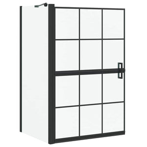 Duschskärm för Bad Svart och Transparent 116 x 68 x 128 cm