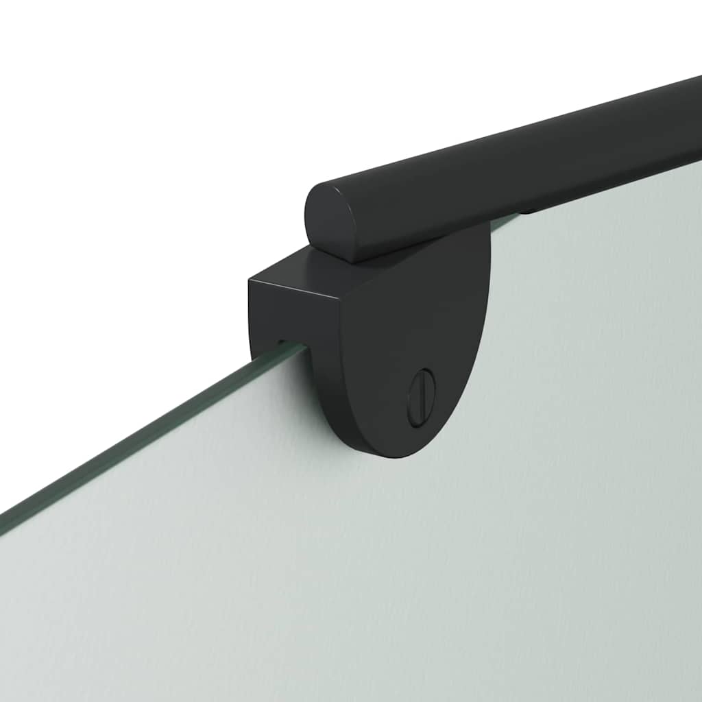 Duschavskärmning Svart 120 x 68 x 130 cm ESG-glas och aluminium