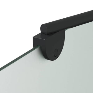 Duschavskärmning Svart 120 x 68 x 130 cm ESG-glas och aluminium