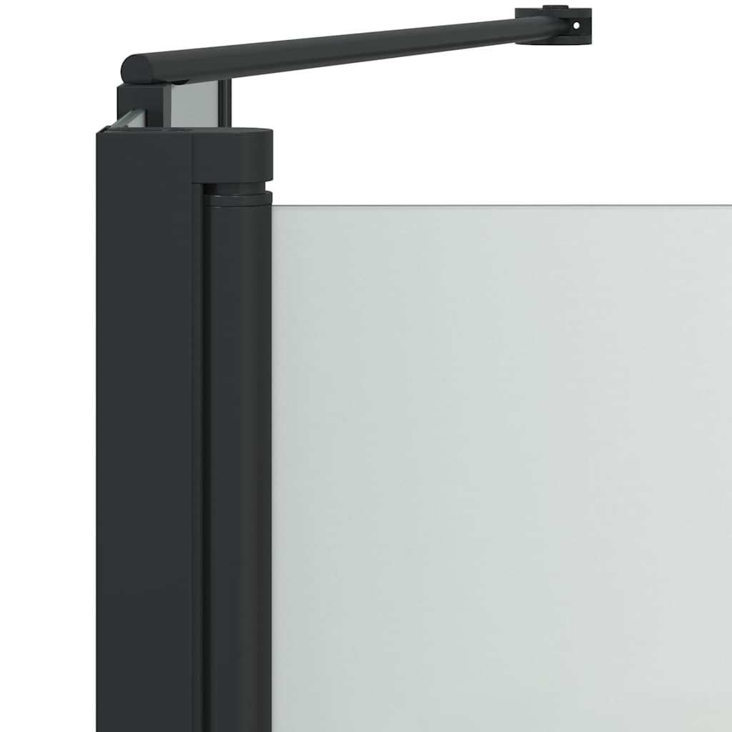 Duschavskärmning Svart 120 x 68 x 130 cm ESG-glas och aluminium