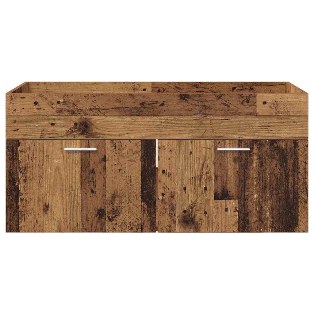 Diskbänksskåp med lagring med dörr Gammalt trä Konstruerat trä