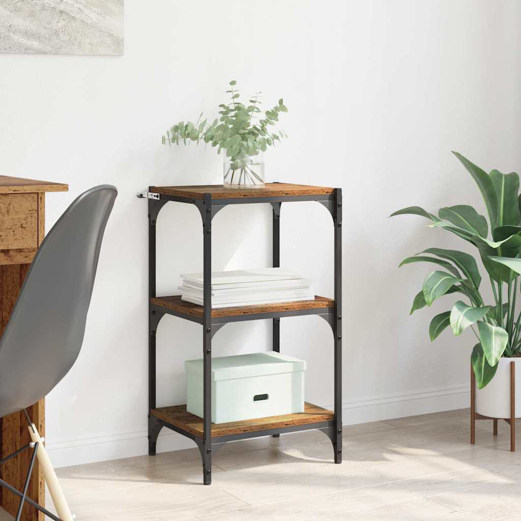 Bokskåp Gammalt trä 40 x 33 x 70,5 cm Konstruerat trä och järn