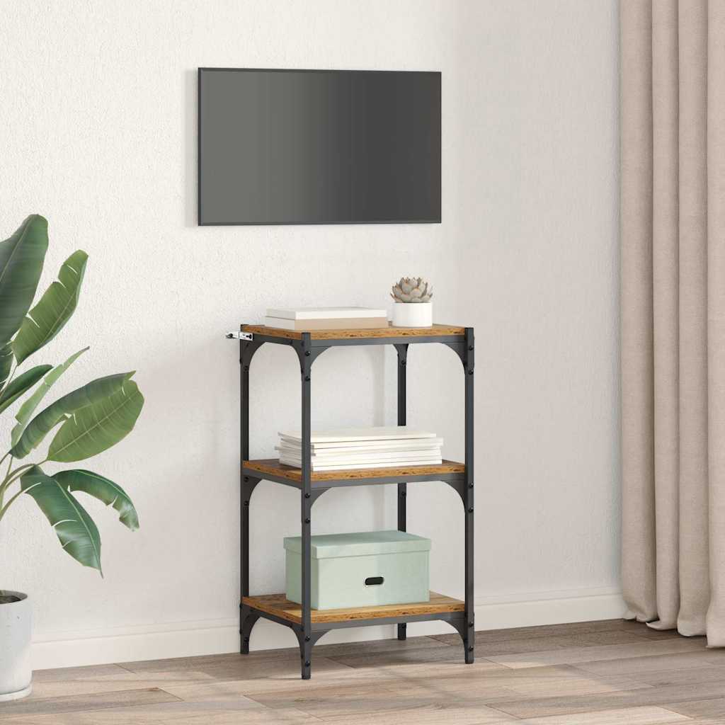 Bokskåp Gammalt trä 40 x 33 x 70,5 cm Konstruerat trä och järn