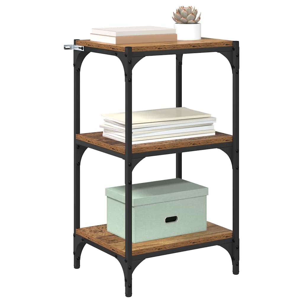 Bokskåp Gammalt trä 40 x 33 x 70,5 cm Konstruerat trä och järn