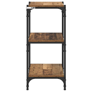 Bokskåp Gammalt trä 40 x 33 x 70,5 cm Konstruerat trä och järn