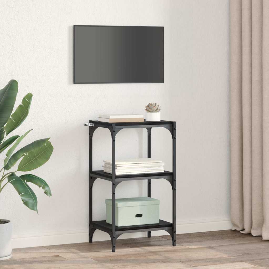 Bokskåp Svart ek 40 x 33 x 70,5 cm Konstruerat trä och järn