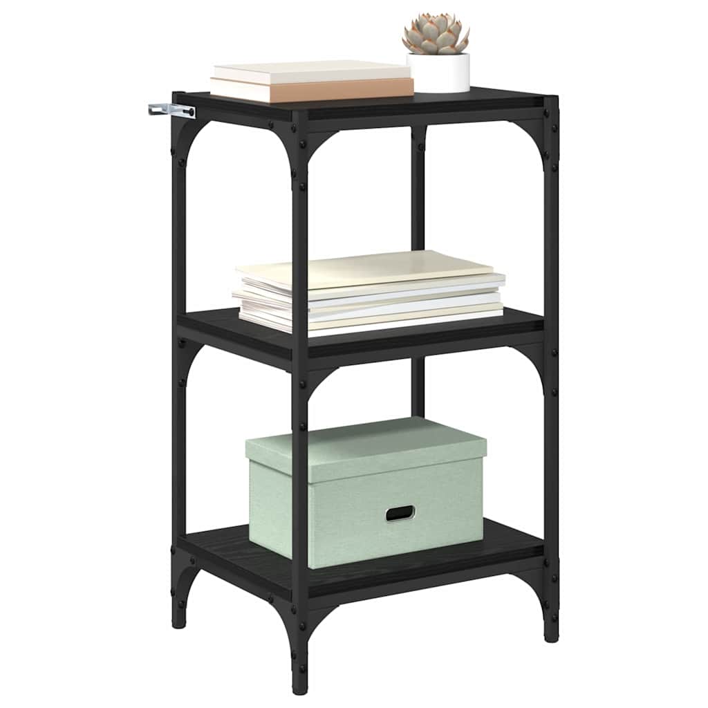 Bokskåp Svart ek 40 x 33 x 70,5 cm Konstruerat trä och järn