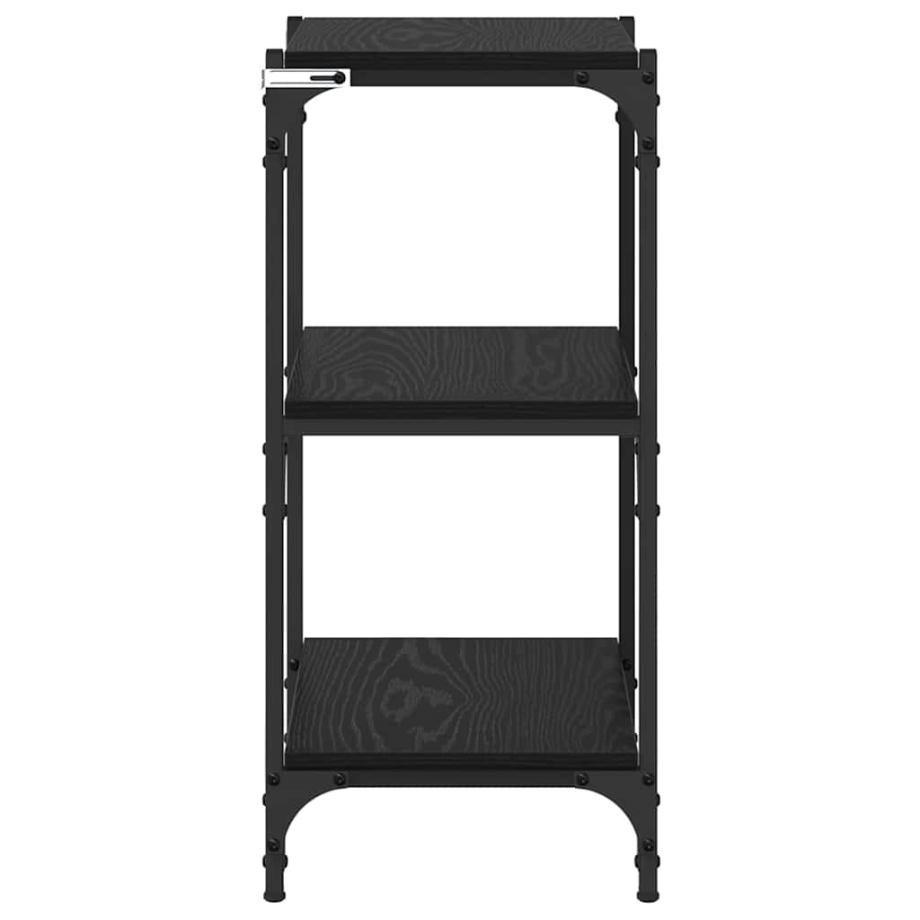 Bokskåp Svart ek 40 x 33 x 70,5 cm Konstruerat trä och järn