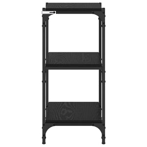 Bokskåp Svart ek 40 x 33 x 70,5 cm Konstruerat trä och järn