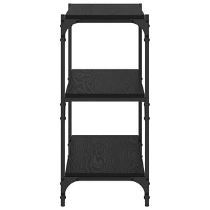 Bokskåp Svart ek 60 x 33 x 70,5 cm Konstruerat trä och järn