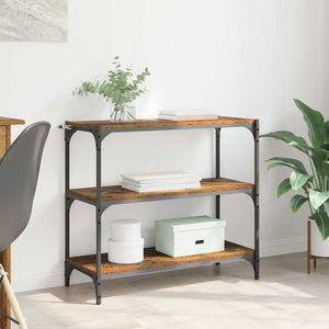 Bokskåp Gammalt trä 80 x 33 x 70,5 cm Konstruerat trä och järn