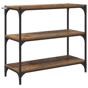 Bokskåp Gammalt trä 80 x 33 x 70,5 cm Konstruerat trä och järn