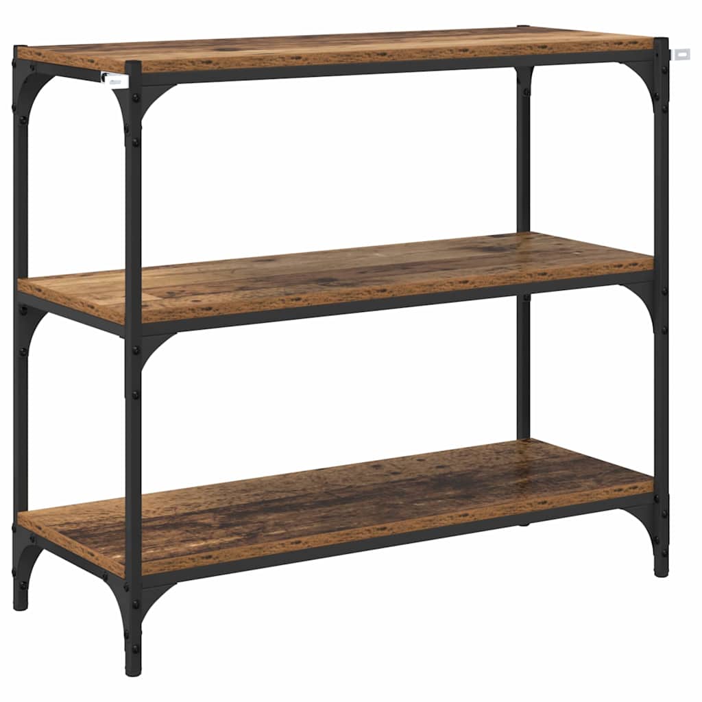 Bokskåp Gammalt trä 80 x 33 x 70,5 cm Konstruerat trä och järn