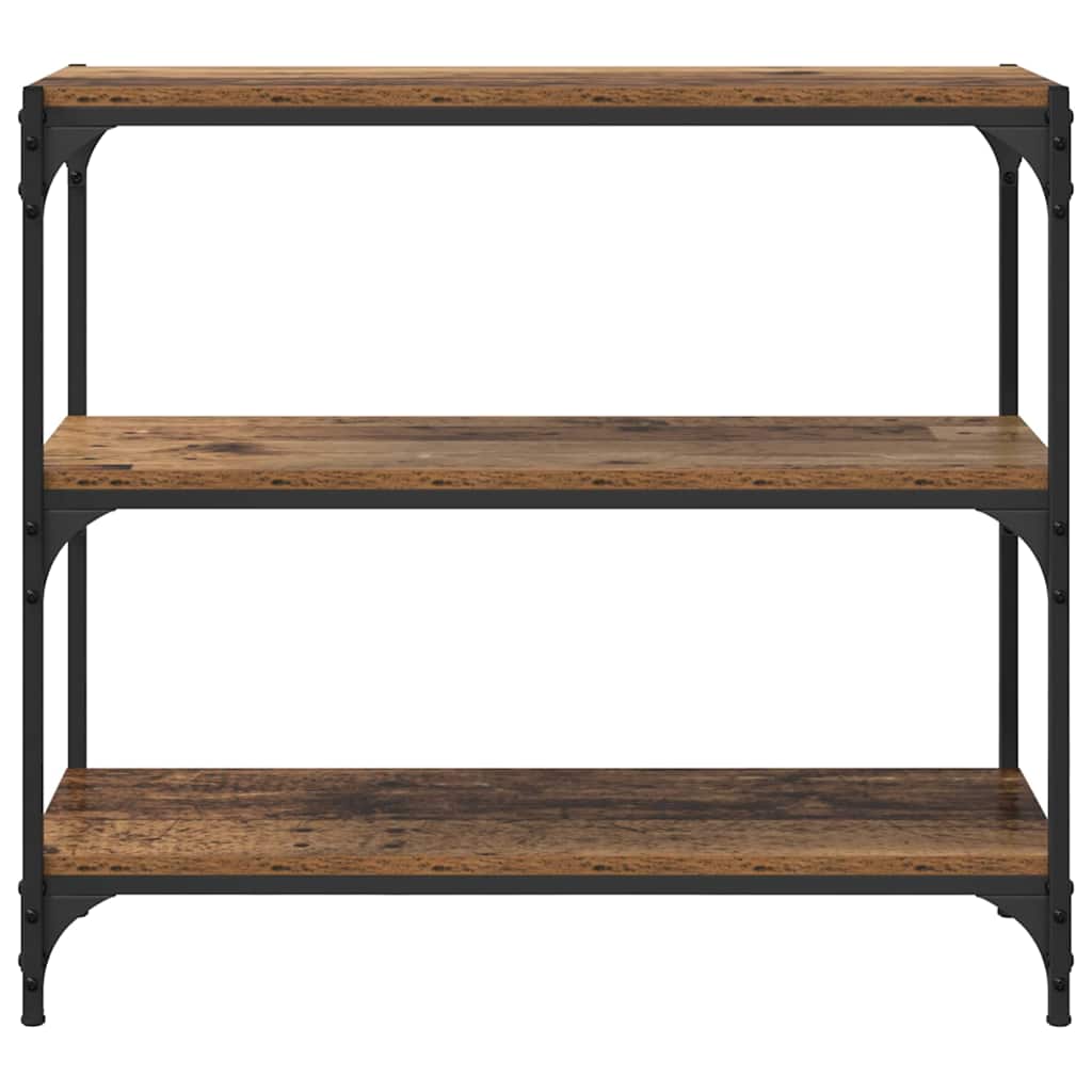 Bokskåp Gammalt trä 80 x 33 x 70,5 cm Konstruerat trä och järn