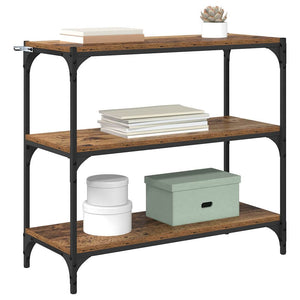 Bokskåp Gammalt trä 80 x 33 x 70,5 cm Konstruerat trä och järn