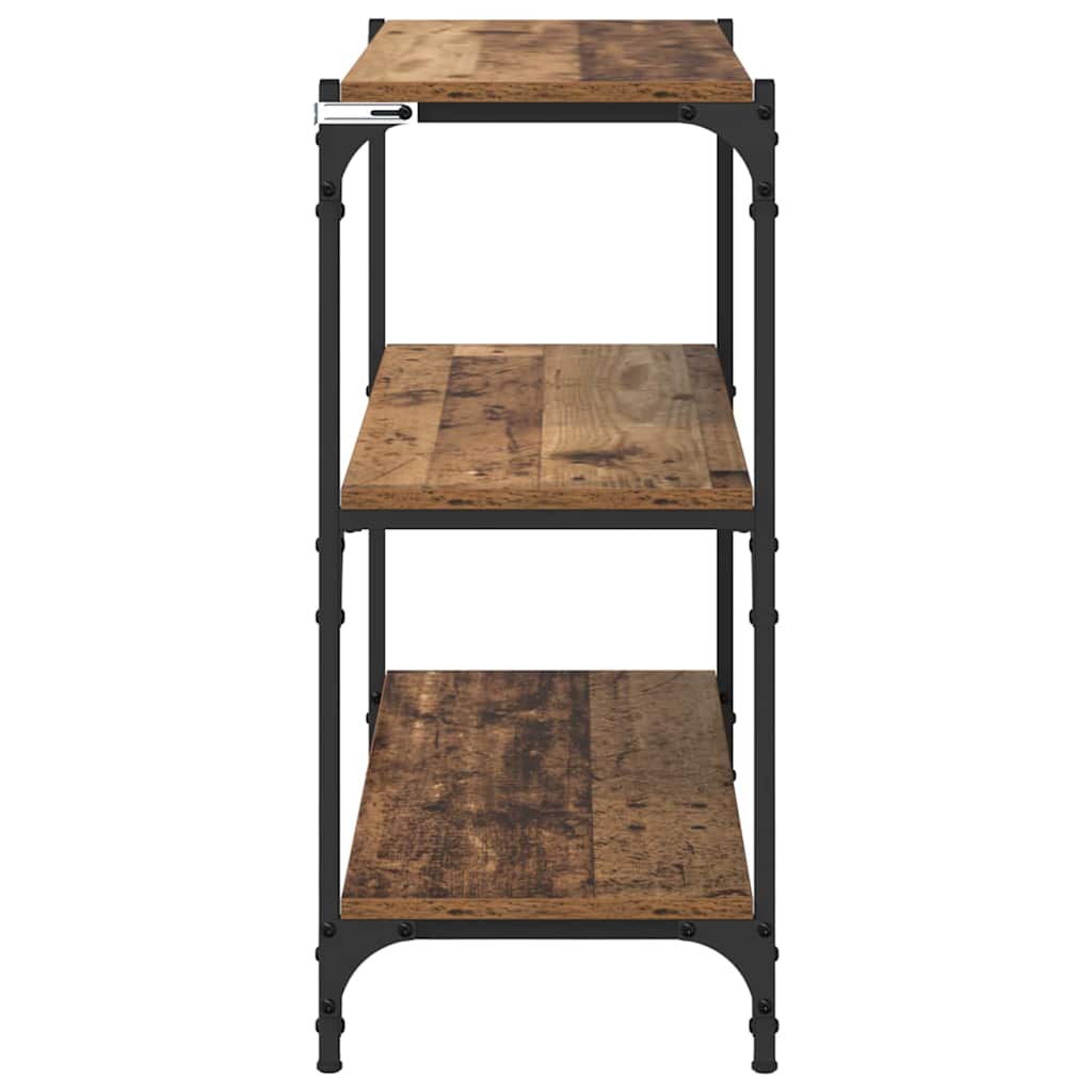 Bokskåp Gammalt trä 80 x 33 x 70,5 cm Konstruerat trä och järn