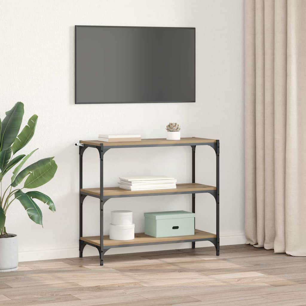 Bokskåp Artisan Ek 80 x 33 x 70,5 cm Konstruerat trä och järn