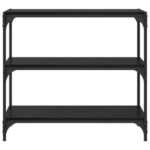 Bokskåp Svart Ek 80 x 33 x 70,5 cm Konstruerat trä och järn