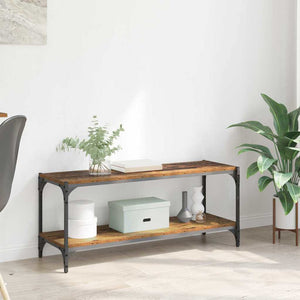 TV-skåp Gammalt trä 100x33x41cm Konstruerat trä och järn