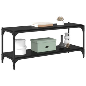 TV-skåp Svart Ek 100x33x41cm Konstruerat trä och järn