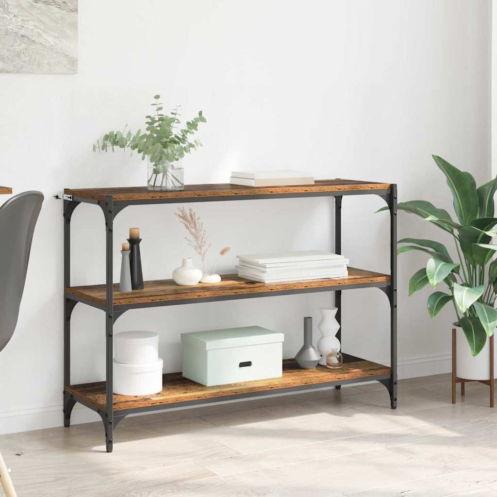 Bokskåp Gammalt trä 100 x 33 x 70,5 cm Konstruerat trä och järn