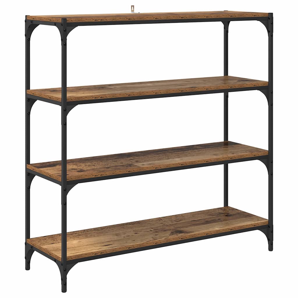 Bokskåp Gammalt trä 100 x 33 x 100 cm Konstruerat trä och järn