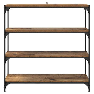 Bokskåp Gammalt trä 100 x 33 x 100 cm Konstruerat trä och järn