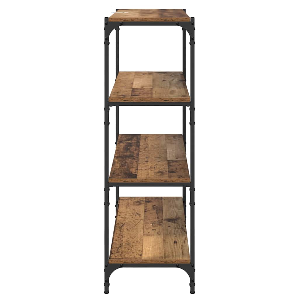 Bokskåp Gammalt trä 100 x 33 x 100 cm Konstruerat trä och järn