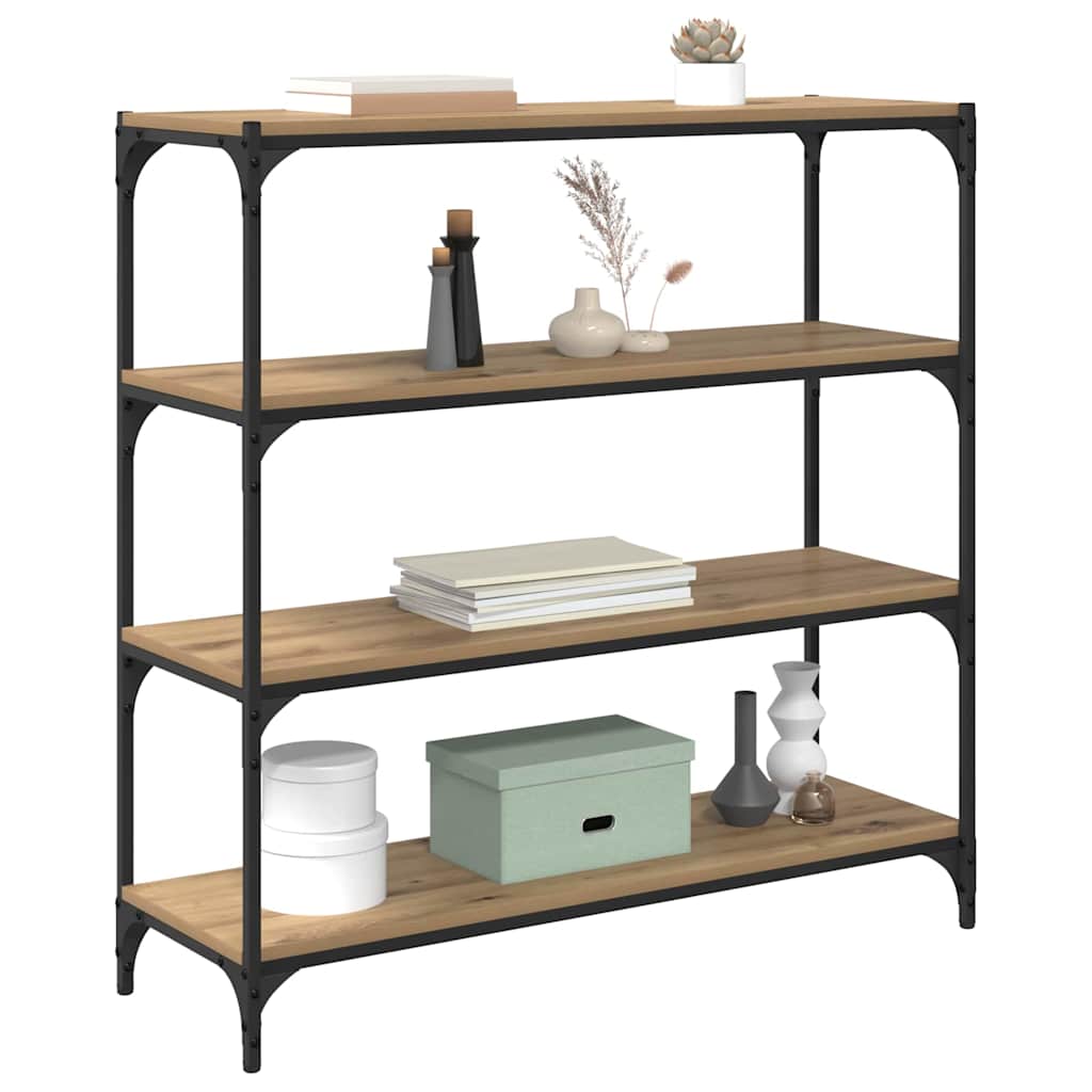 Bokskåp Artisan Ek 100 x 33 x 100 cm Konstruerat trä och järn