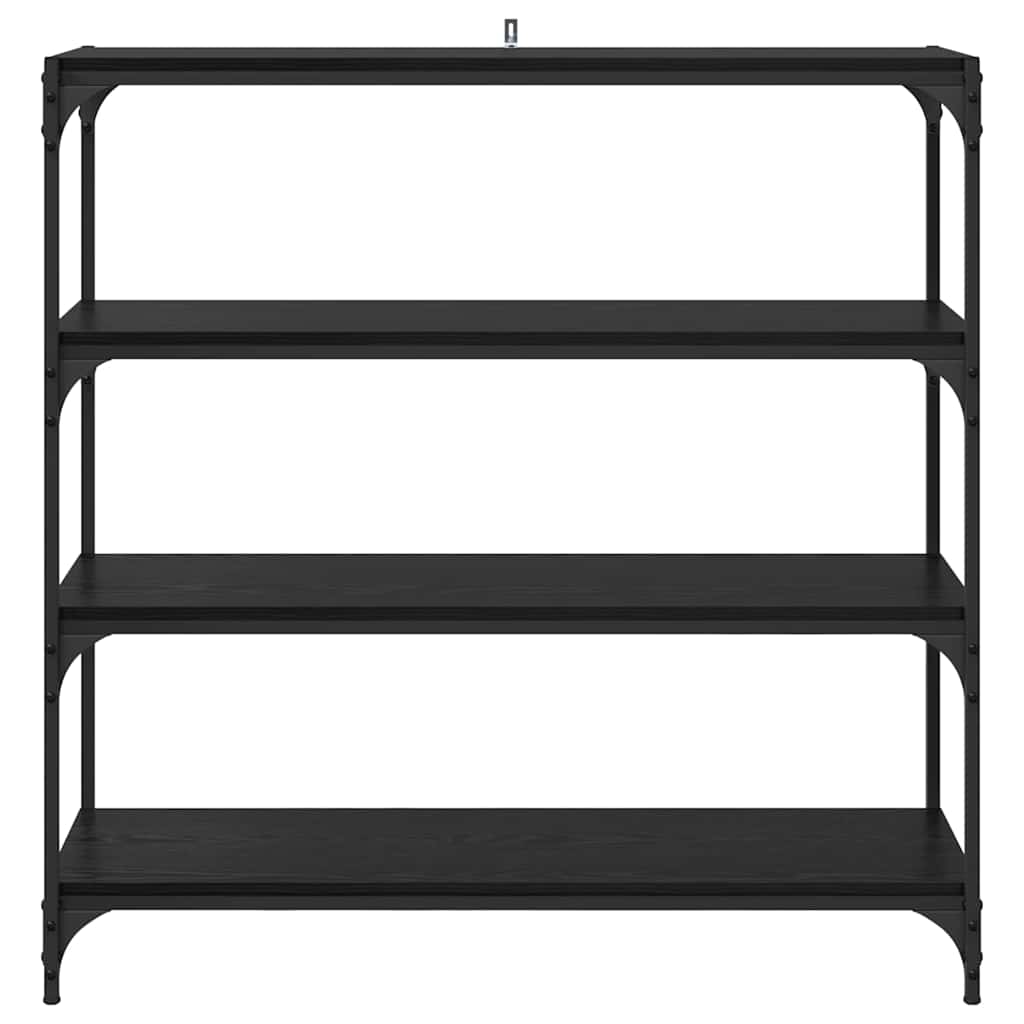 Bokskåp Svart Ek 100 x 33 x 100 cm Konstruerat trä och järn