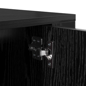 Väggmonterat TV-förråd Väggmonterad Svart Ek 100 x 34,5 x 40 cm