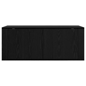 Väggmonterat TV-förråd Väggmonterad Svart Ek 100 x 34,5 x 40 cm