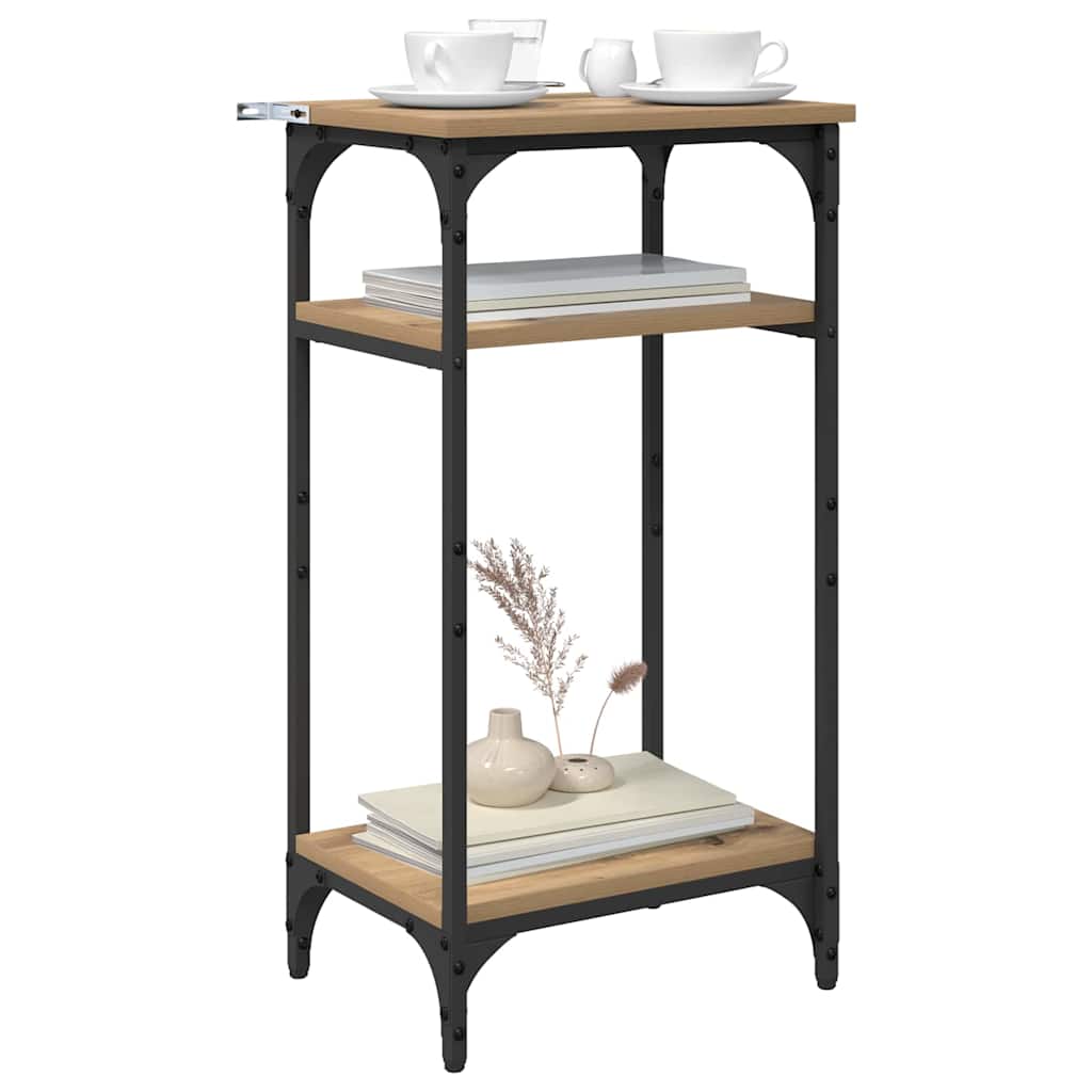 Sidobord med hylla Artisan Ek 40 x 30 x 75 cm Konstruerat trä