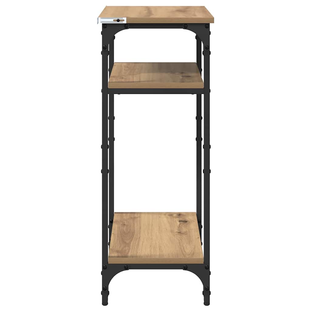 Sidobord med hylla Artisan Ek 40 x 30 x 75 cm Konstruerat trä