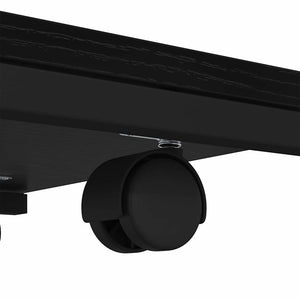 Sidobord med hylla Svart Ek 50 x 35 x 55.5 cm Konstruerat trä