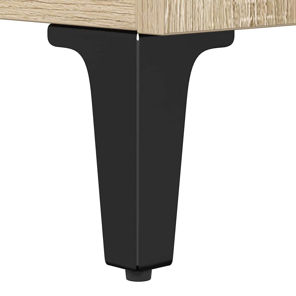 Diskbänksskåp med hylla med lagring Sonoma-ek 80 x 33 x 60 cm