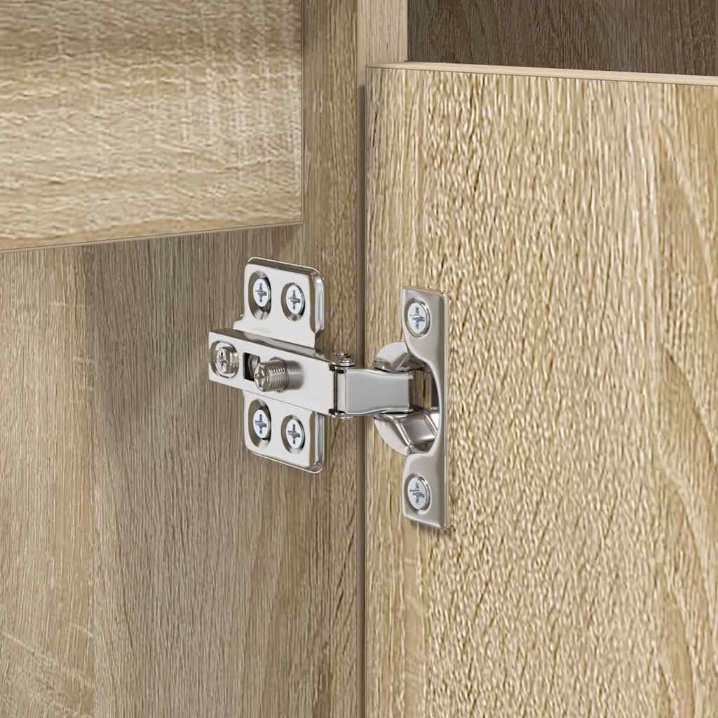 Diskbänksskåp med hylla med lagring Sonoma-ek 80 x 33 x 60 cm