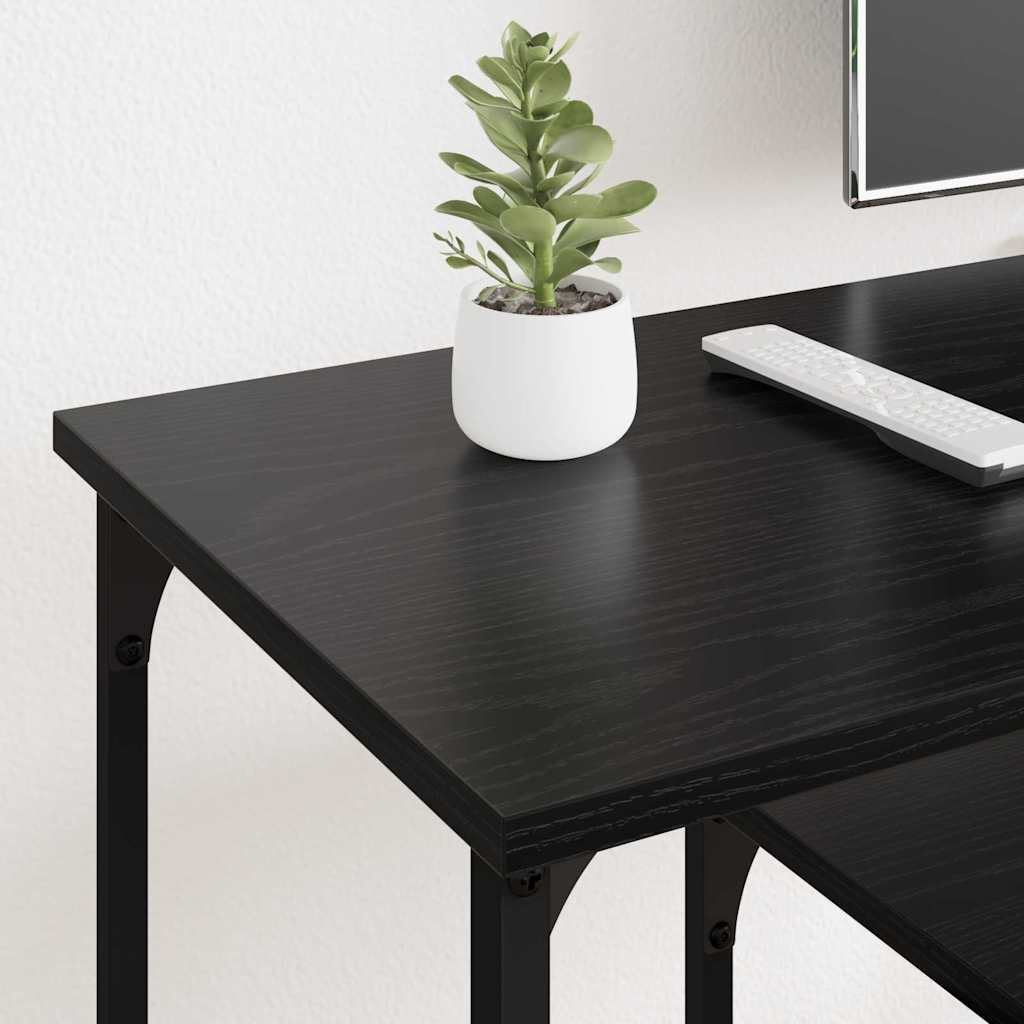 TV-skåp Svart Ek 102 x 35 x 45,5 cm Konstruerat trä och järn