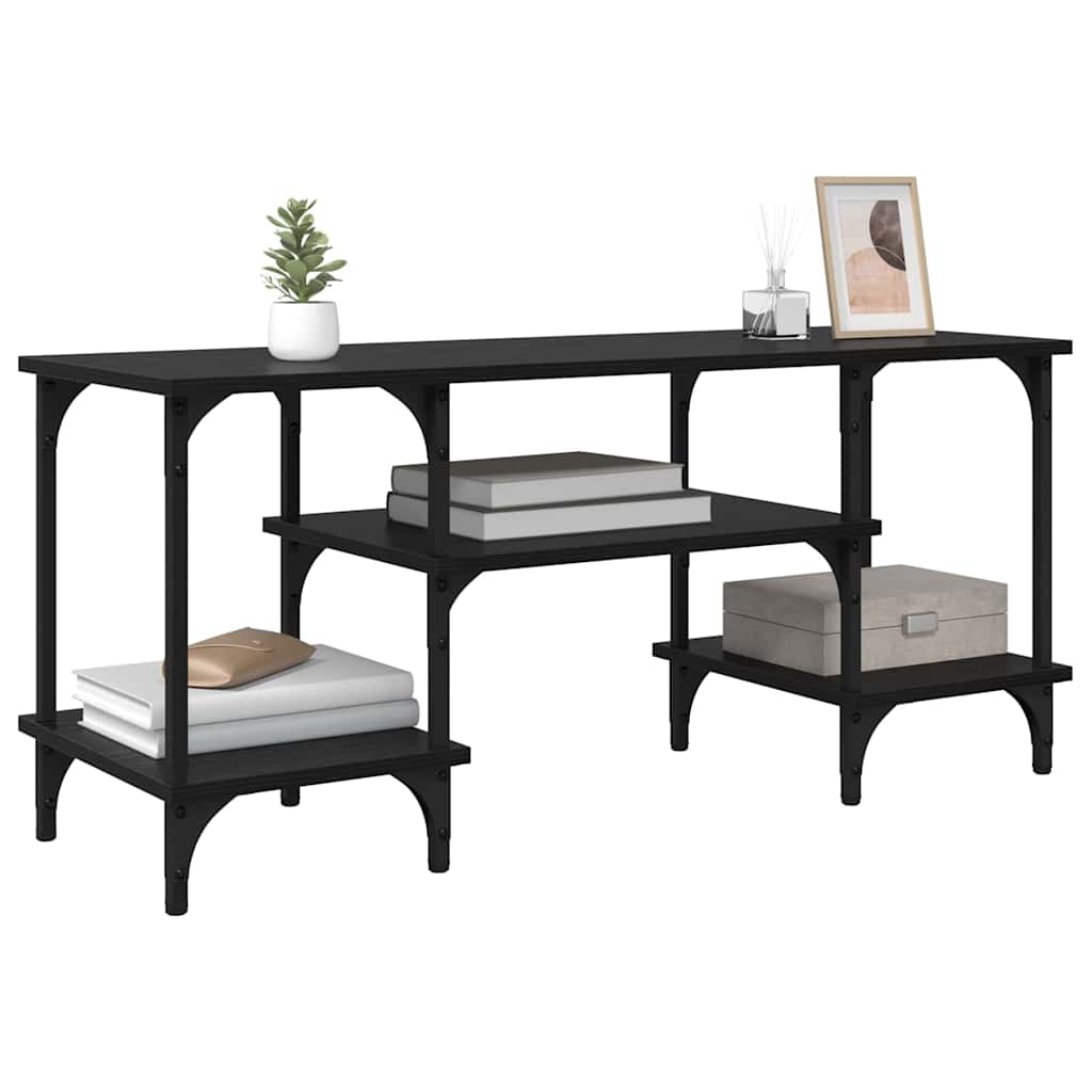 TV-skåp Svart Ek 102 x 35 x 45,5 cm Konstruerat trä och järn