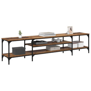 TV-skåp Gammalt trä 201 x 35 x 45 cm Konstruerat trä och järn