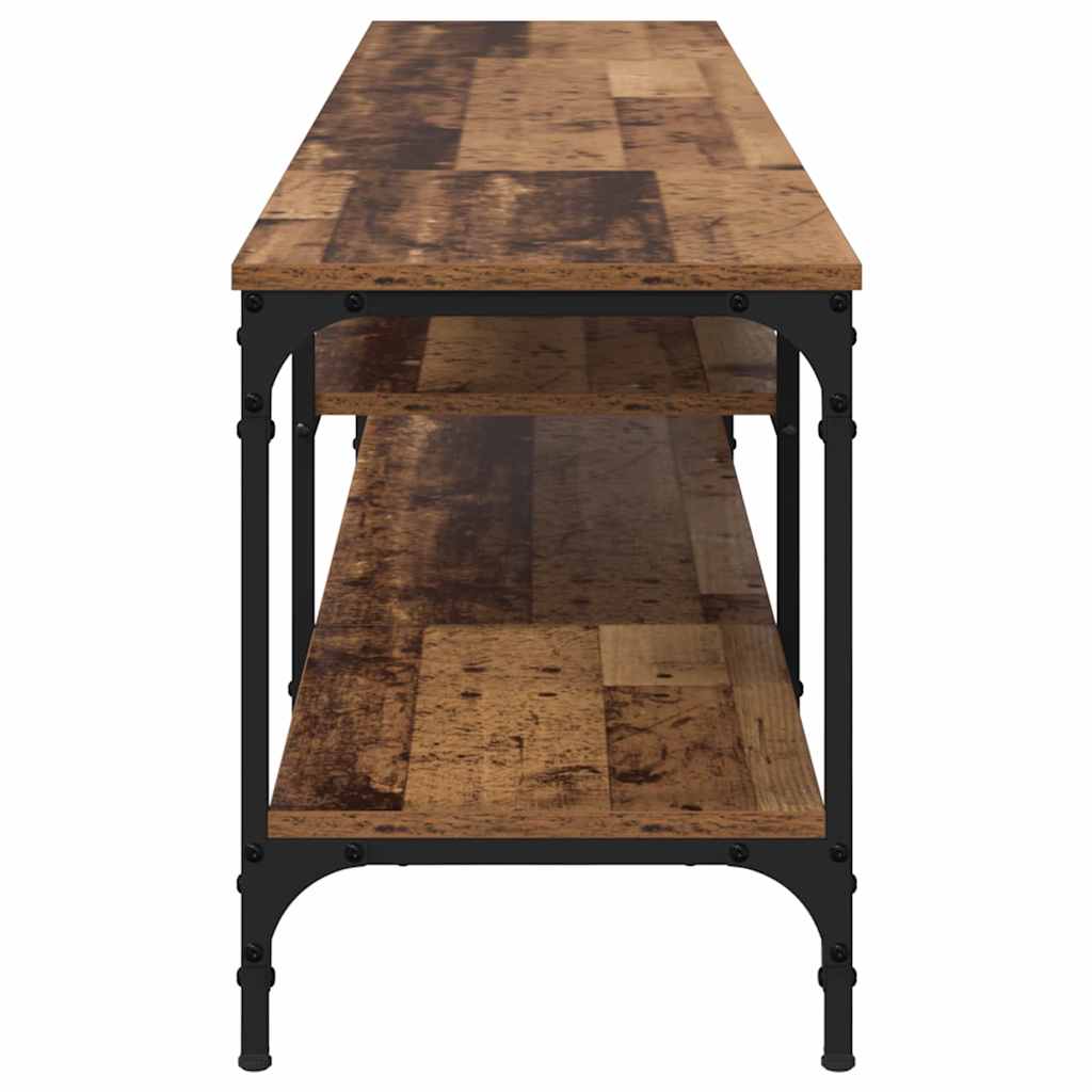 TV-skåp Gammalt trä 201 x 35 x 45 cm Konstruerat trä och järn